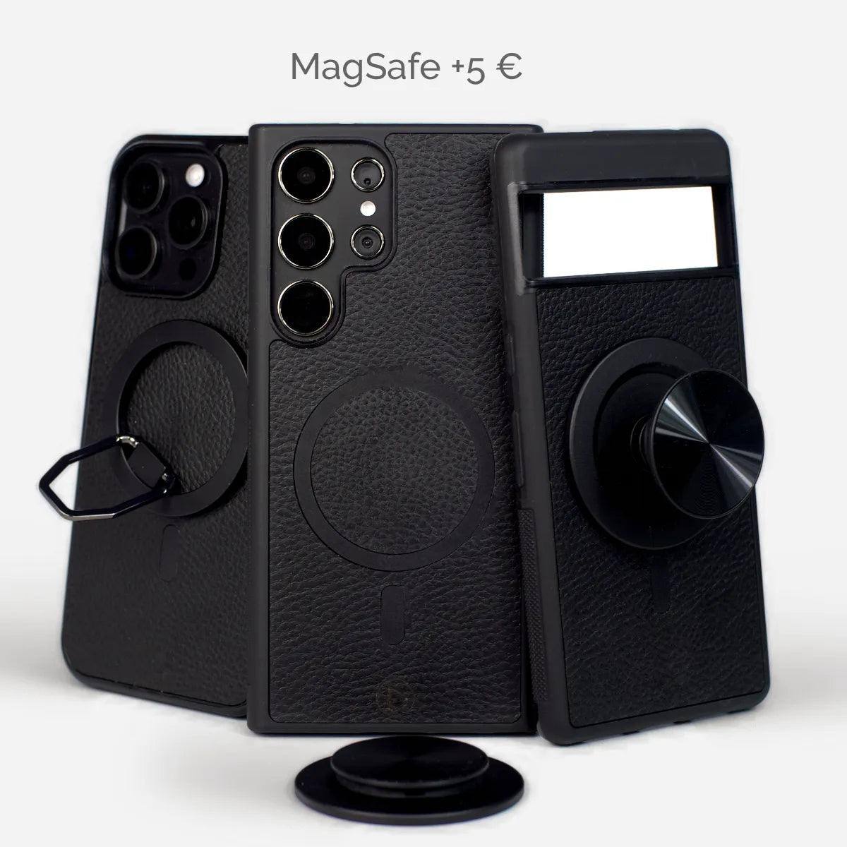 Mustat magsafe kuoret magneetti OnePlus iPhone Samsung Xiaomi Google Pixel Nothing Phone