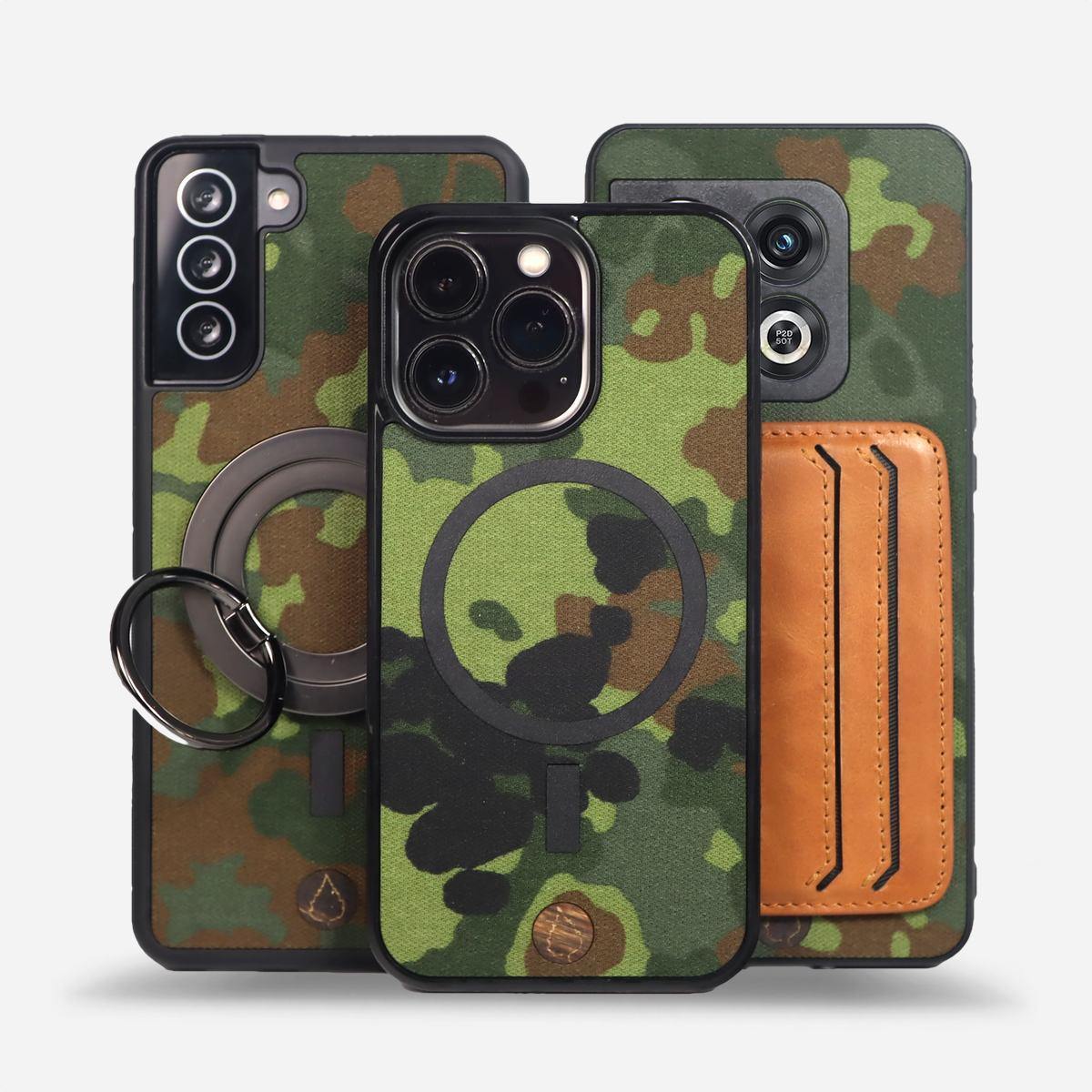 flecktarn Army heer armee Camouflage Handyhülle mit MagSafe Magnet für iPhone OnePlus Samsung Xiaomi
